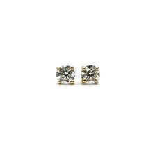 Load image into Gallery viewer, 18ct Gold Natural Diamond Solitaire Earrings - 0.25ct
