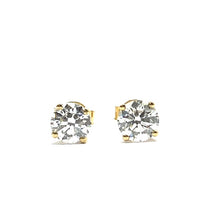 Load image into Gallery viewer, 18ct Gold Natural Diamond Solitaire Earrings - 1.00ct
