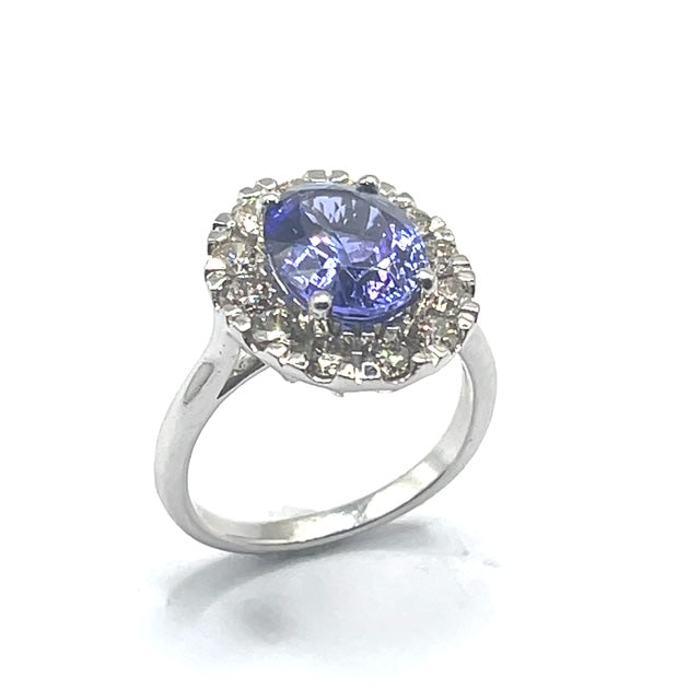 Secondhand 9ct Tanzanite and Diamond Ring