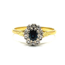 Load image into Gallery viewer, Secondhand Sapphire and Diamond Cluster Ring
