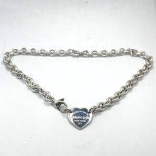 Load image into Gallery viewer, Secondhand Silver Tiffany Heart Tag Choker Necklace
