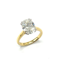 Load image into Gallery viewer, 18ct Gold 3.51ct Oval Lab Grown Diamond Ring
