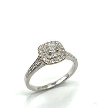 Load image into Gallery viewer, Secondhand 'Diamond Story' Cushion Halo Diamond Ring
