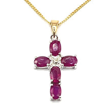 Load image into Gallery viewer, Secondhand Ruby and Diamond Cross
