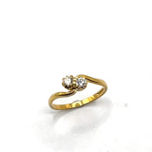 Load image into Gallery viewer, Secondhand 18ct Gold Diamond Two Stone Ring
