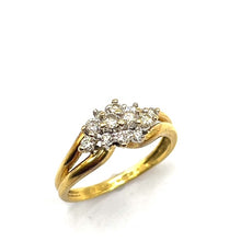 Load image into Gallery viewer, Secondhand 18ct Gold Diamond Cluster Ring
