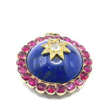 Load image into Gallery viewer, Secondhand Victorian Lapis, Diamond and Ruby Pendant
