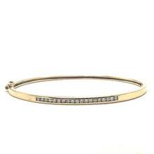 Load image into Gallery viewer, Secondhand 9ct Gold Diamond Bangle
