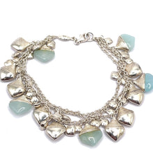 Load image into Gallery viewer, Secondhand Silver and Blue Jade Neckace and Bracelet Set
