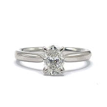 Load image into Gallery viewer, Platinum 1.00ct Oval Natural Diamond Ring
