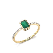 Load image into Gallery viewer, 18ct Gold Emerald and Diamond Ring

