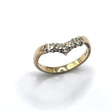 Load image into Gallery viewer, Secondhand 9ct Gold Diamond Wishbone Ring
