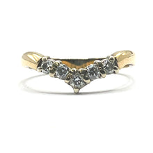 Load image into Gallery viewer, Secondhand 9ct Gold Diamond Wishbone Ring
