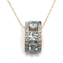 Load image into Gallery viewer, Secondhand Topaz and Diamond Lozenge Necklace
