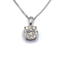 Load image into Gallery viewer, Secondhand 9ct White Gold Diamond Pendant
