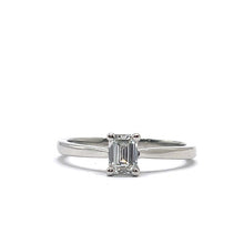Load image into Gallery viewer, Secondhand Platinum Emerald Cut Diamond Ring - 0.61ct
