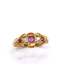 Load image into Gallery viewer, Secondhand Antique Ruby and Diamond Ring
