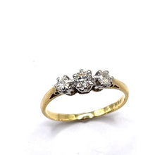 Load image into Gallery viewer, Secondhand 18ct Gold Diamond Trilogy Ring
