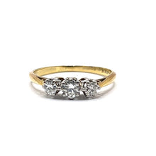Load image into Gallery viewer, Secondhand 18ct Gold Diamond Trilogy Ring
