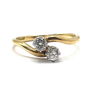 Load image into Gallery viewer, Secondhand 18ct Gold Diamond Two Stone Ring
