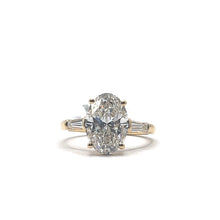 Load image into Gallery viewer, 18ct Yellow Gold Oval Lab Grown Diamond Ring - 3.00ct
