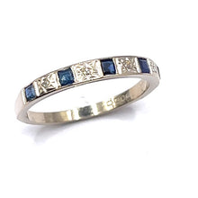 Load image into Gallery viewer, Secondhand Sapphire and Diamond Eternity Ring
