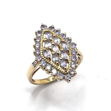 Load image into Gallery viewer, Secondhand 9ct Gold Tanzanite Cluster Ring
