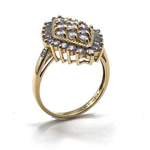 Load image into Gallery viewer, Secondhand 9ct Gold Tanzanite Cluster Ring
