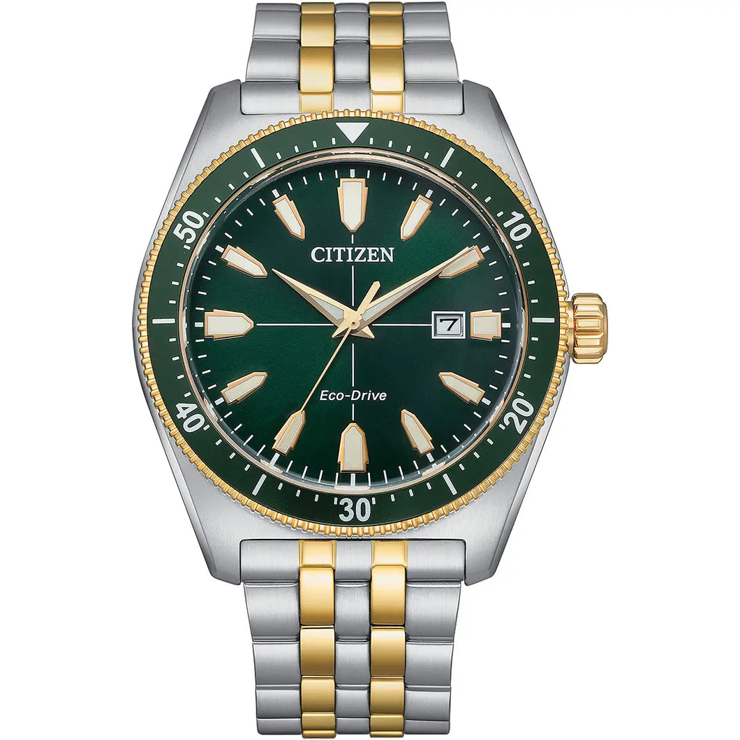 Citizen Eco Drive Watch Mens Bi-Colour Bracelet