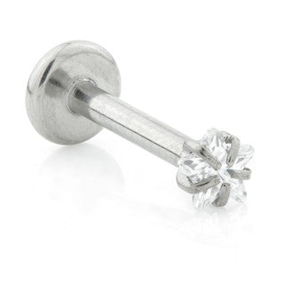 Titanium Star Crystal Labret