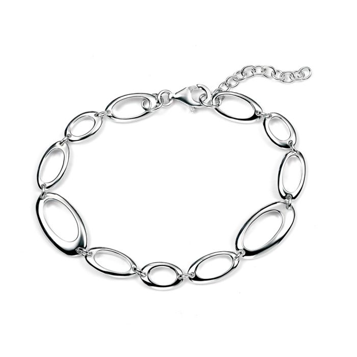 Silver Open Link Bracelet