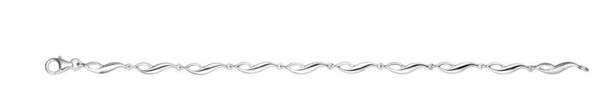 Silver Twist Link Bracelet