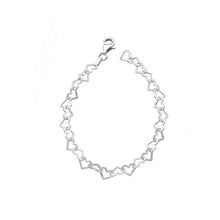 Load image into Gallery viewer, Silver Linking Hearts Bracelet
