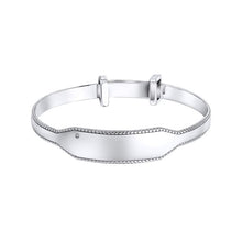 Load image into Gallery viewer, Silver D for Diamond Baby ID Bangle

