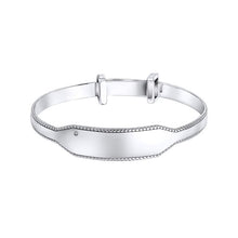 Load image into Gallery viewer, Silver Expanding ID Baby Bangle
