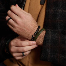 Load image into Gallery viewer, Fred Bennett Khaki Braided Leather Bracelet
