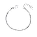 Silver Organic Snake Style Bracelet