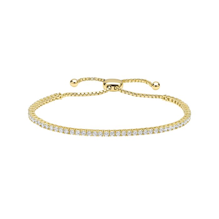 Diamonfire Cubic Zirconia Toggle Tennis Bracelet Gold Plate