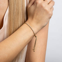 Load image into Gallery viewer, Diamonfire Cubic Zirconia Toggle Tennis Bracelet Gold Plate
