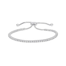 Load image into Gallery viewer, Diamonfire Cubic Zirconia Toggle Tennis Bracelet
