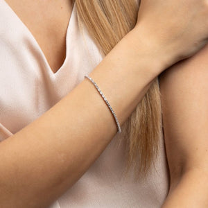 Diamonfire Cubic Zirconia Baguette Cut Tennis Bracelet