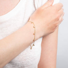 Load image into Gallery viewer, Diamonfire Cubic Zirconia Charm Bracelet - Gold Plate

