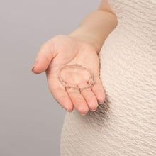 Load image into Gallery viewer, D for Diamond Heart Christening Bangle
