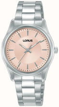 Load image into Gallery viewer, Lorus Ladies Stainless Steel Watch With Soft Pink Dial
