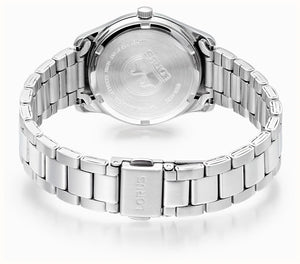 Lorus Ladies Stainless Steel Watch With Soft Pink Dial