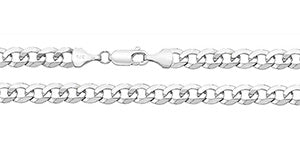 9ct White Gold Curb Bracelet