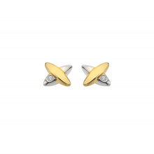Load image into Gallery viewer, Hot Diamonds Coupled Two Tone Kiss Earrings
