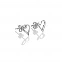 Load image into Gallery viewer, Hot Diamonds Delicate Pointed Twist Heart Earrings
