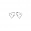 Load image into Gallery viewer, Hot Diamonds Delicate Pointed Twist Heart Earrings
