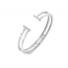 Load image into Gallery viewer, Hot Diamonds Double T bar Bangle.
